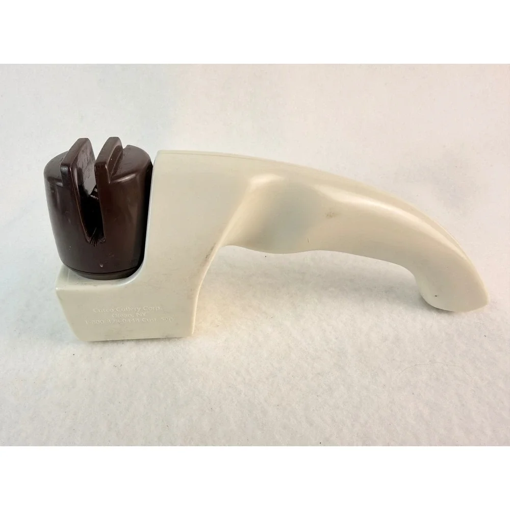 Cutco 80 Knife Sharpener Manual Pull Through Cream Brown Kitchen Tool Olean NY